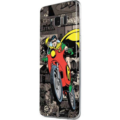 DC Comics Robin Vintage Action pose pattern Galaxy S8 Plus Skin